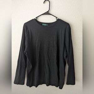 Ralph Lauren Black Crew Neck Long Sleeve Shirt